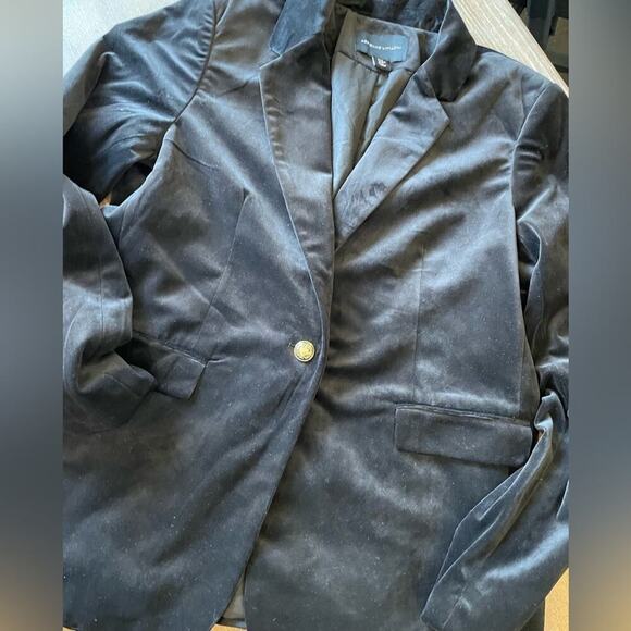 Adrienne Vittadini Black Velvet Blazer Jacket M - Picture 7 of 11